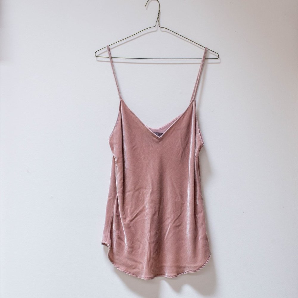 Reformation Blush Velvet Cami
